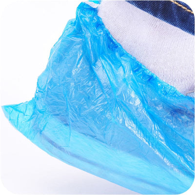 Disposable Thickened PE Plastic Shoe Cover Dust And Waterproof Shoe Cover 100PCS