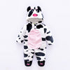 Winter jumpsuit velvet hooded baby clothing