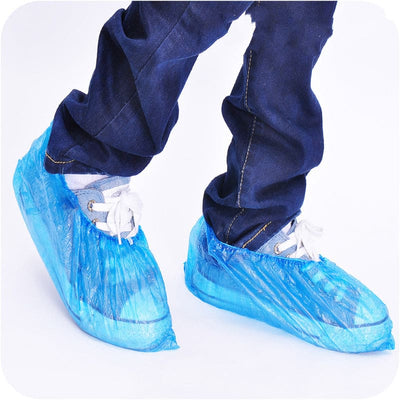 Disposable Thickened PE Plastic Shoe Cover Dust And Waterproof Shoe Cover 100PCS