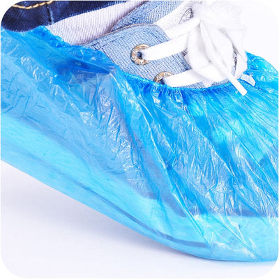 Disposable Thickened PE Plastic Shoe Cover Dust And Waterproof Shoe Cover 100PCS