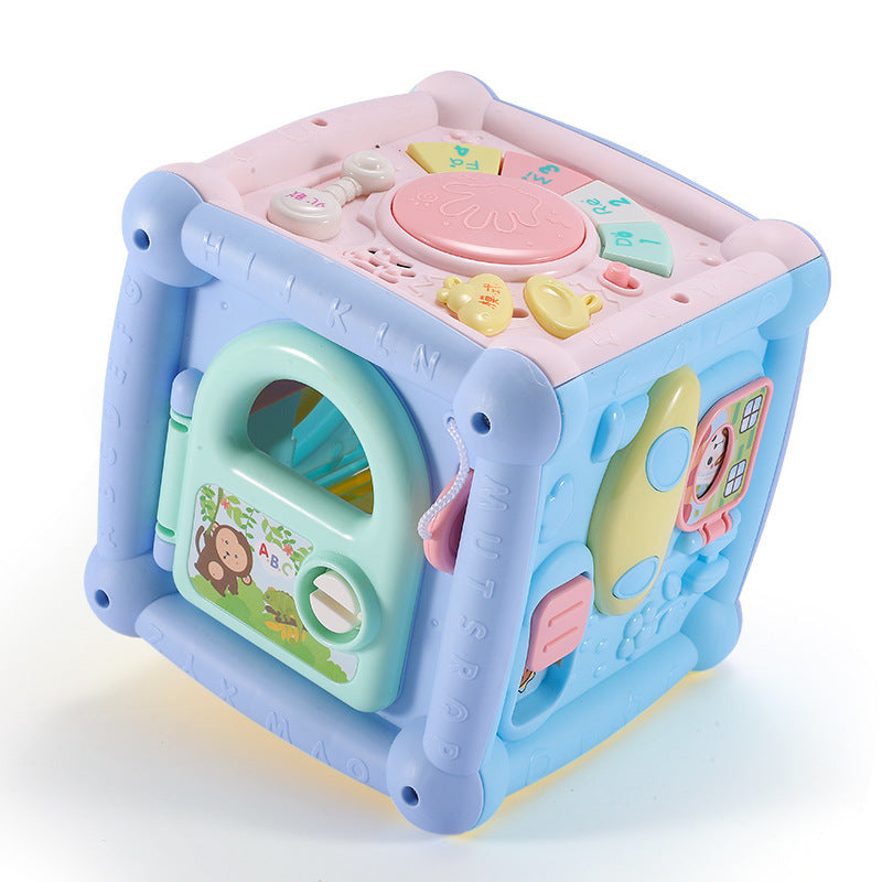 baby musical box toddler funny hand drum toy baby activity cube geomet