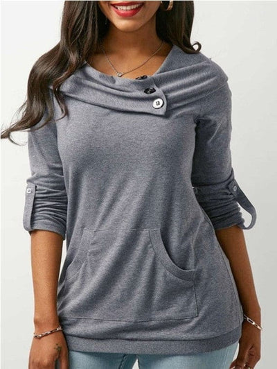 Solid color long sleeve sweater