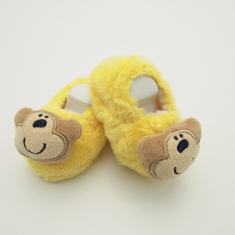 Cartoon Cute Monkey Boy Wool Shoes