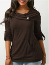 Solid color long sleeve sweater