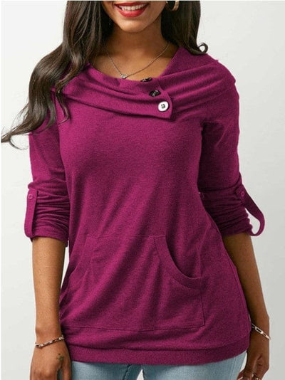 Solid color long sleeve sweater